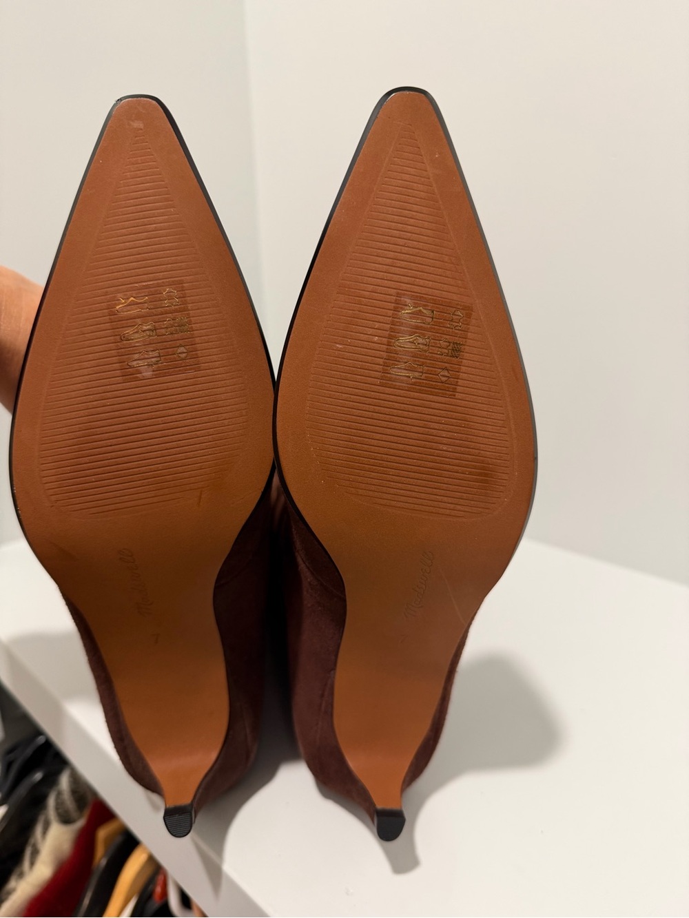NEW Madewell The Emilie Tall Boot pull on Suede Chocolate Raisin 7 NX078 $348 - Picture 11 of 11